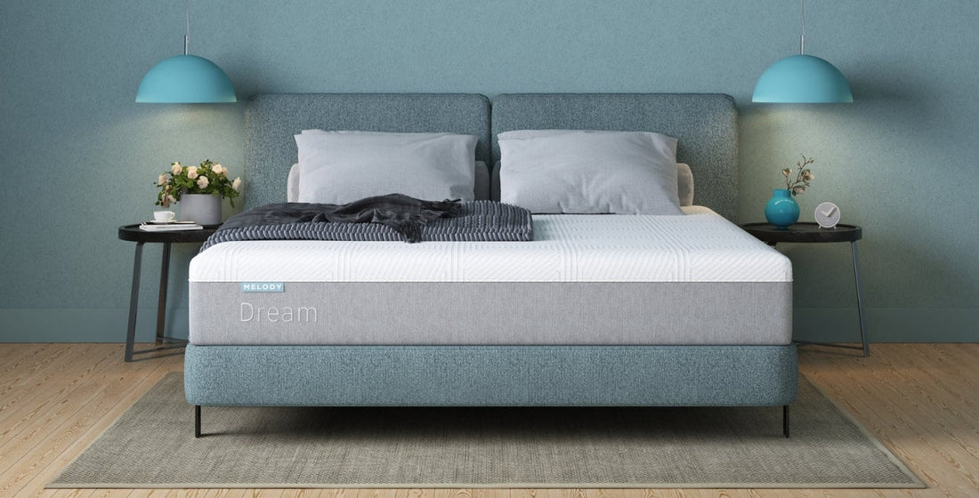 A bedroom with a king-size Dream Mattress from Melody Sleep